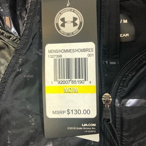 Under Armour Men’s Perpetual Black Windbreaker‎ - Picture 7 of 8